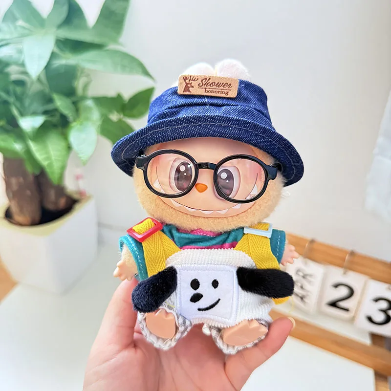 

Glasses Stripe Dog Set 1st 2nd and 3rd Generation Labubu Shoes Suitable For 17cm Labubu Labubu Exo Cute