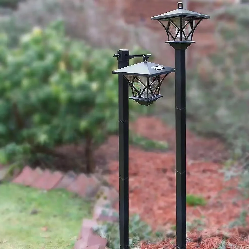 Solar Lamp 1.5 Meters Dual-Use Hanging Lamp Led Outdoor Lighting Decorative Landscape Lamp Solar Garden Lamp Lawn Lamp for Garden Courtyard Path