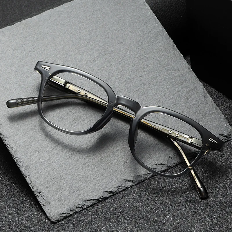 KOCOLIOR New High Quality Men's and Women's Anti Blue Light Photochromic Glasses Literary Retro Small Square Frame Glasses Frame