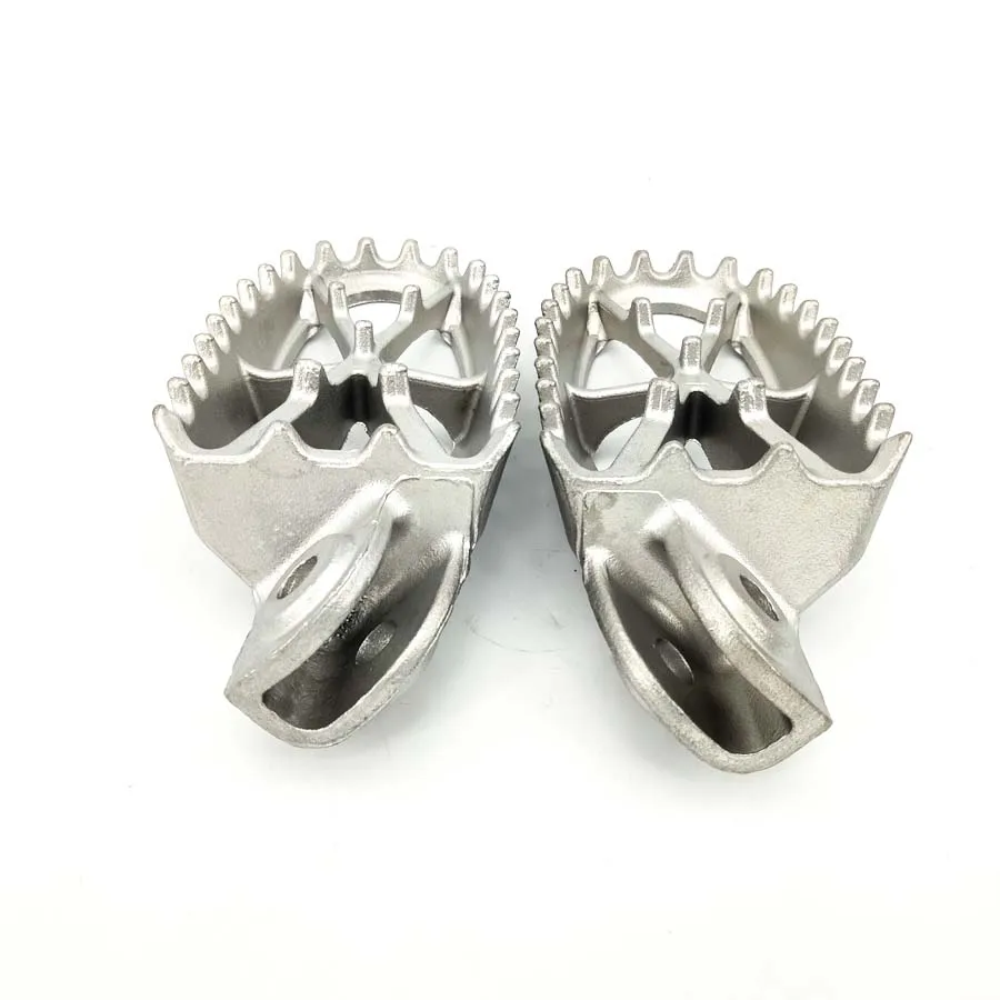 1 Pair Universal Motorcycle Bike Off-road 304 Stainless Steel Foot Peg Forefoot Pedals 8MM