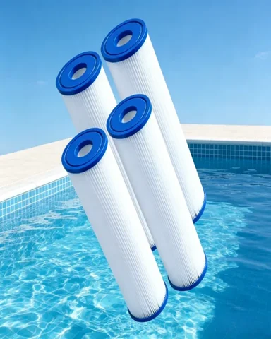 20 Micron 10x2.5 Inch Pleated Sediment Replacement Filter Cartridge for Ice Bath Tub Cold Plunge Water  Filtration 4 pack