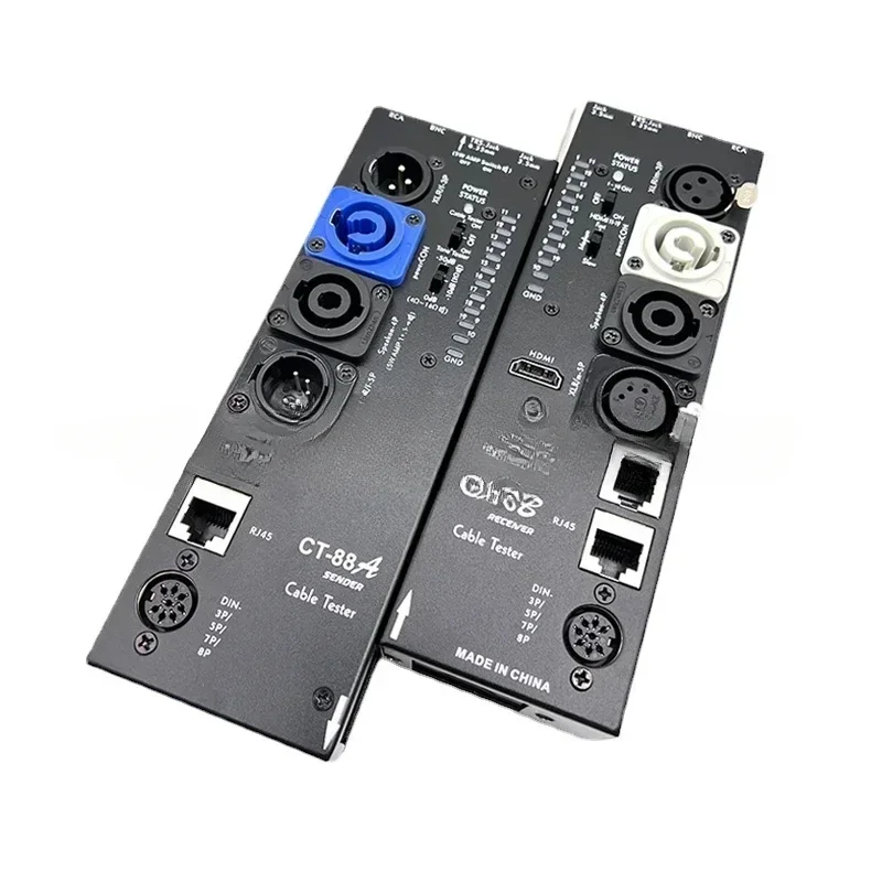 Для Accuracy Pro Audio CT-88 Поддержка Power CON SPEAKON XLR DIN RCA BNC 3,5 JACK 6,35 JACK RJ45 RJ11 Кабельный тестер