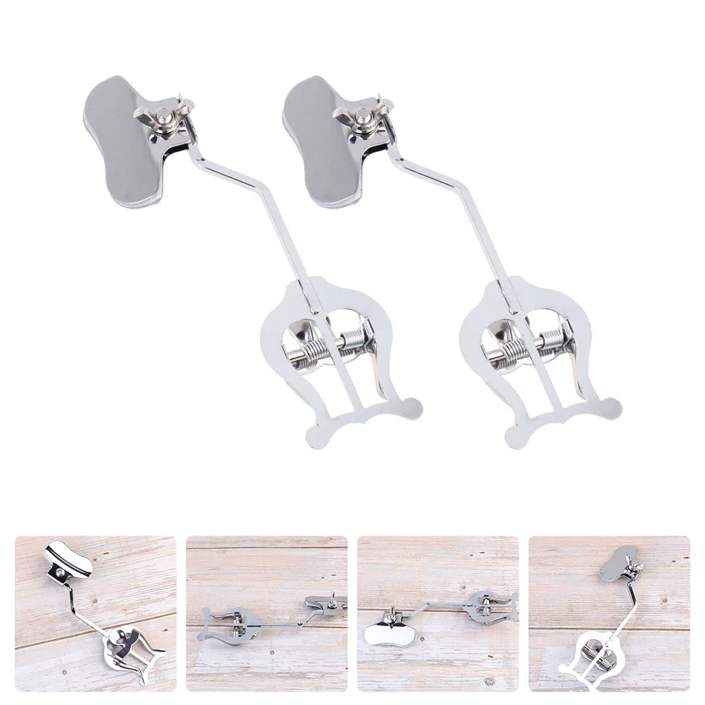 

2 Pcs Trombone Sheet Music Holder Score Clip Folder Paper Iron Instrument Accessories Book Clamp