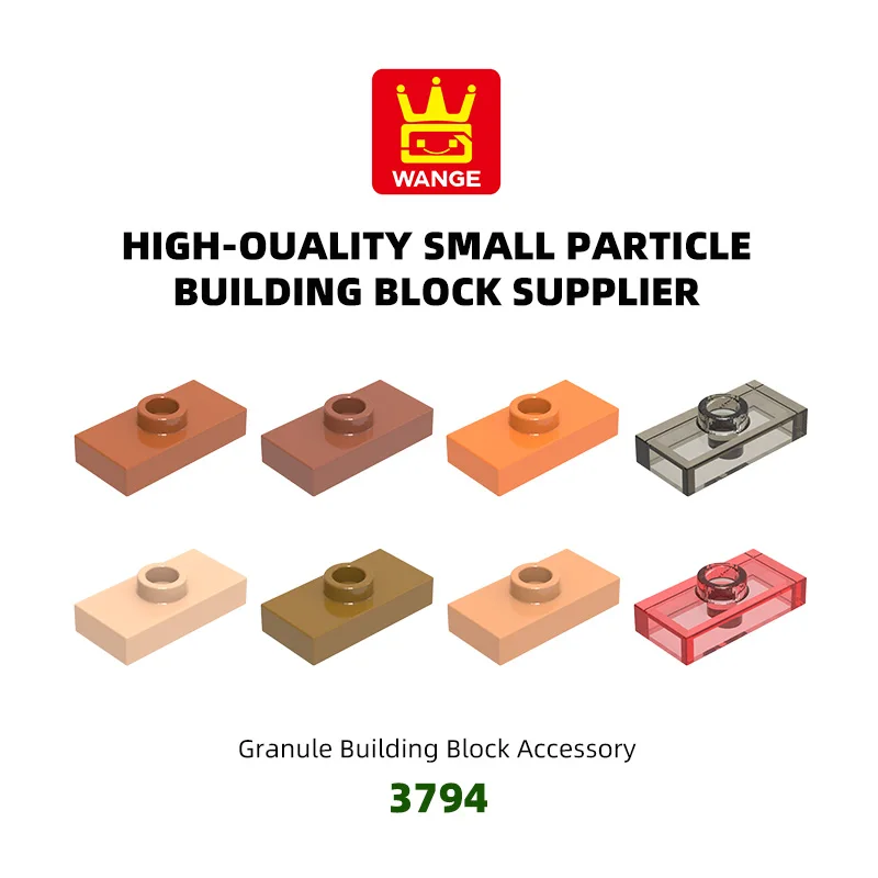 

Wange 3794 15573 100g/317 Pcs Plate Modified 1 x 2 with 1 Stud Building Blocks Bulk Parts Creativity With Bricks For Kid