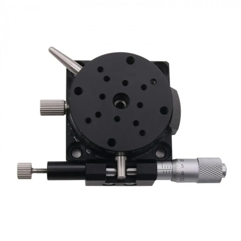 RJ40-L 40*40mm R Axis Manual Displacement Platform 360 Degree Rotating Sliding Stage Precise Bearing Linear Stage