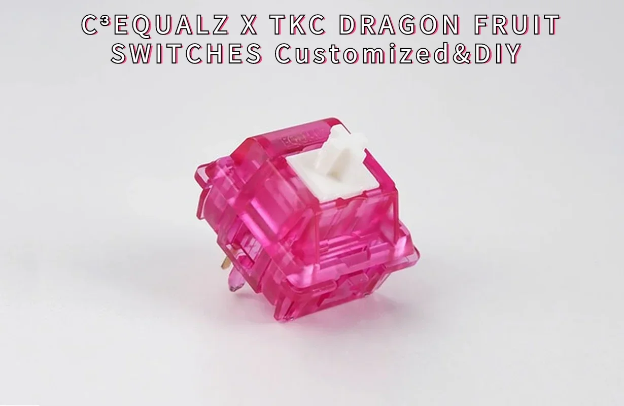 

EQUALZ C³ Dragonfruit Gaming Switches 63.5g Customized RGB Mechanical Keyboard Switches DIY Pink White Switch