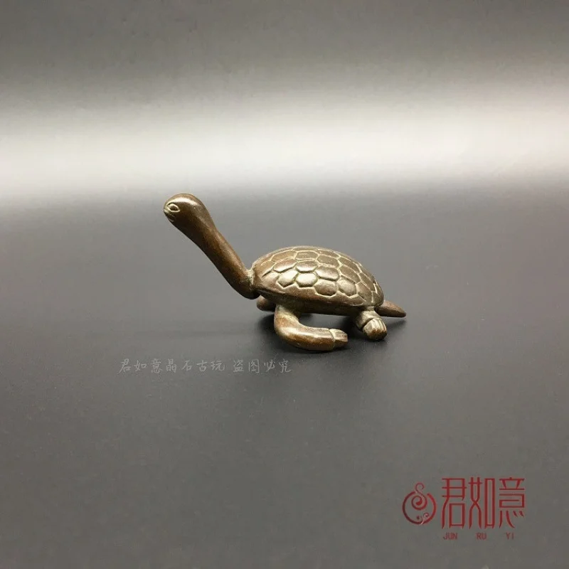 

Copper Long Neck Little Sea Turtle Ornament Solid Copper Old Sea Turtle Copper Turtle Japanese Style Tea Pet Tea Ceremony Copper