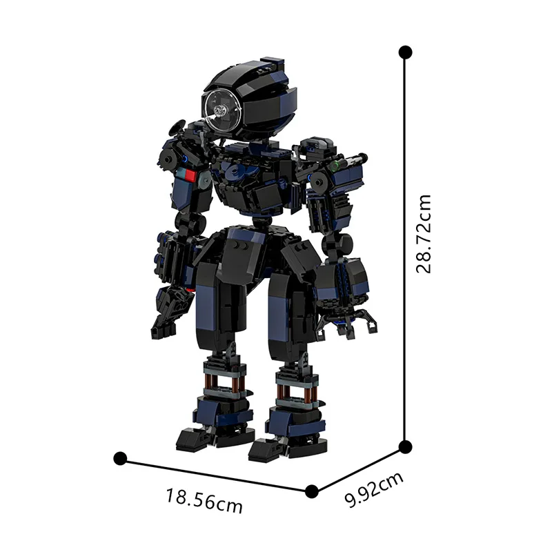 MOC Model Blok Bangunan Mecha Berat yang Dapat Dipakai Ulang dengan Cepat, Hadiah Batu Bata Rakitan Puzzle Anak-anak Partikel Kecil