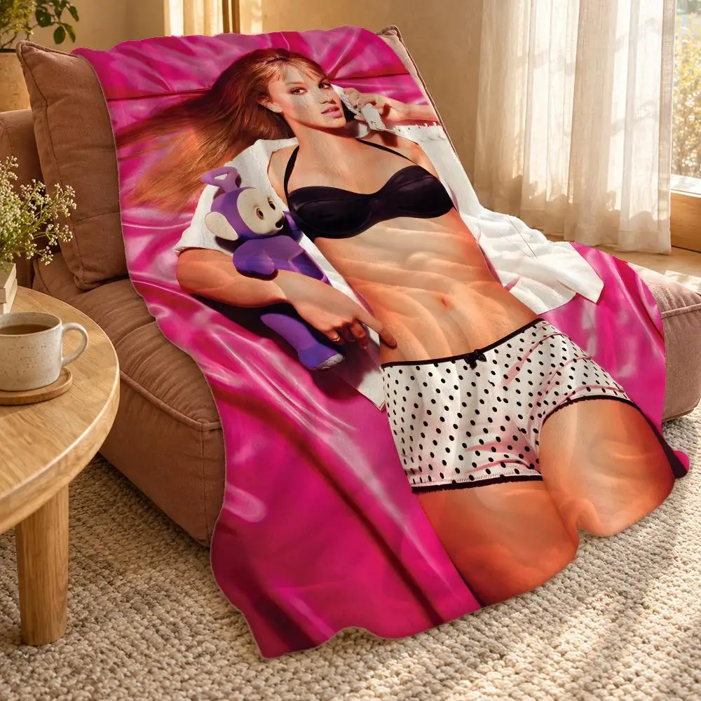 Singer Britney Spears Throw Double Sided Flannel Throw Blanket Soft Travel Camping Sofa Bed Home