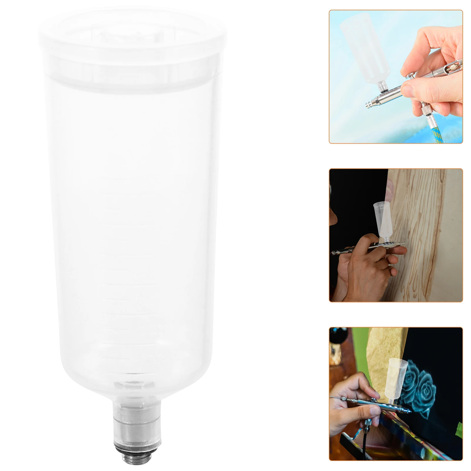 1pcs Airbrush Cup Pot Replaceable Pigment Container Large Paint Bottle Plastic Reusable Spray Paint Cup Airbrush Plastic
