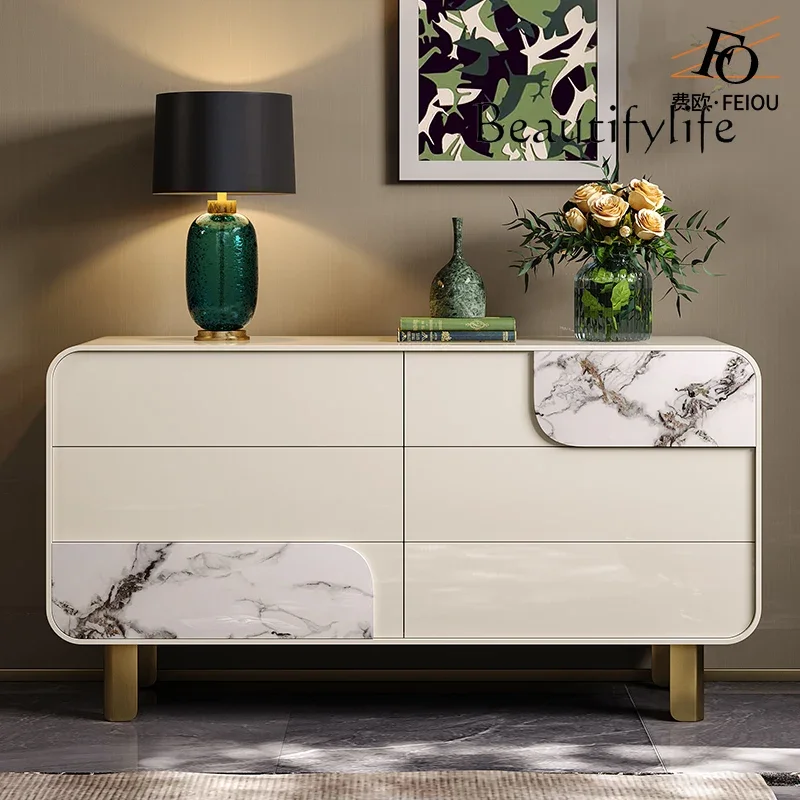 LXLight luxury chest cabinet custom marble drawer porch premium paint bedroom TV cabinet bedside storage cabinetSSS