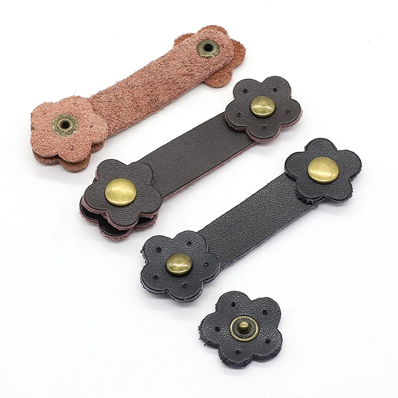 Flower Genuine Leather Bag Buckle Handmade Hasp Buttons Clasp Wallet Purse Pack Buckles For DIY Handbag Accessories