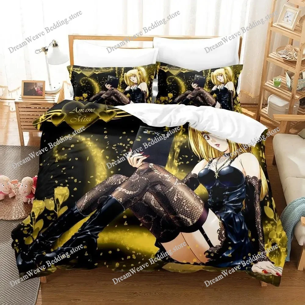 

New 3d Print Anime Death Note Misa Amane Bedding Set Single Twin Full Queen King Size Bed Set Adult Kid Bedroom Duvet Cover Sets