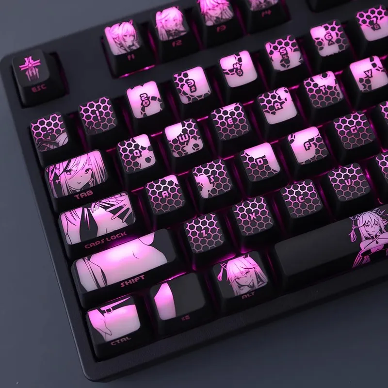 1 Set Azur Lane Agir Backlit Keycaps For Logitech G610 G512 G Pro X Razer BlackWidow Huntsman Corsair K60 K70 K95 K100 Key Caps