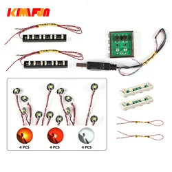 Bloques de construcción LED para coche, lámpara de simulación de iluminación, combinación de colores múltiples, 0,8/10220/05007, 2 pines, 1x1x4, 79211/10467mm, 12 unidades