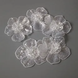 5pc/set sequins flower patches for clothing DIY sew on floral embroidered parches appliques for clothes decoration parch ropa