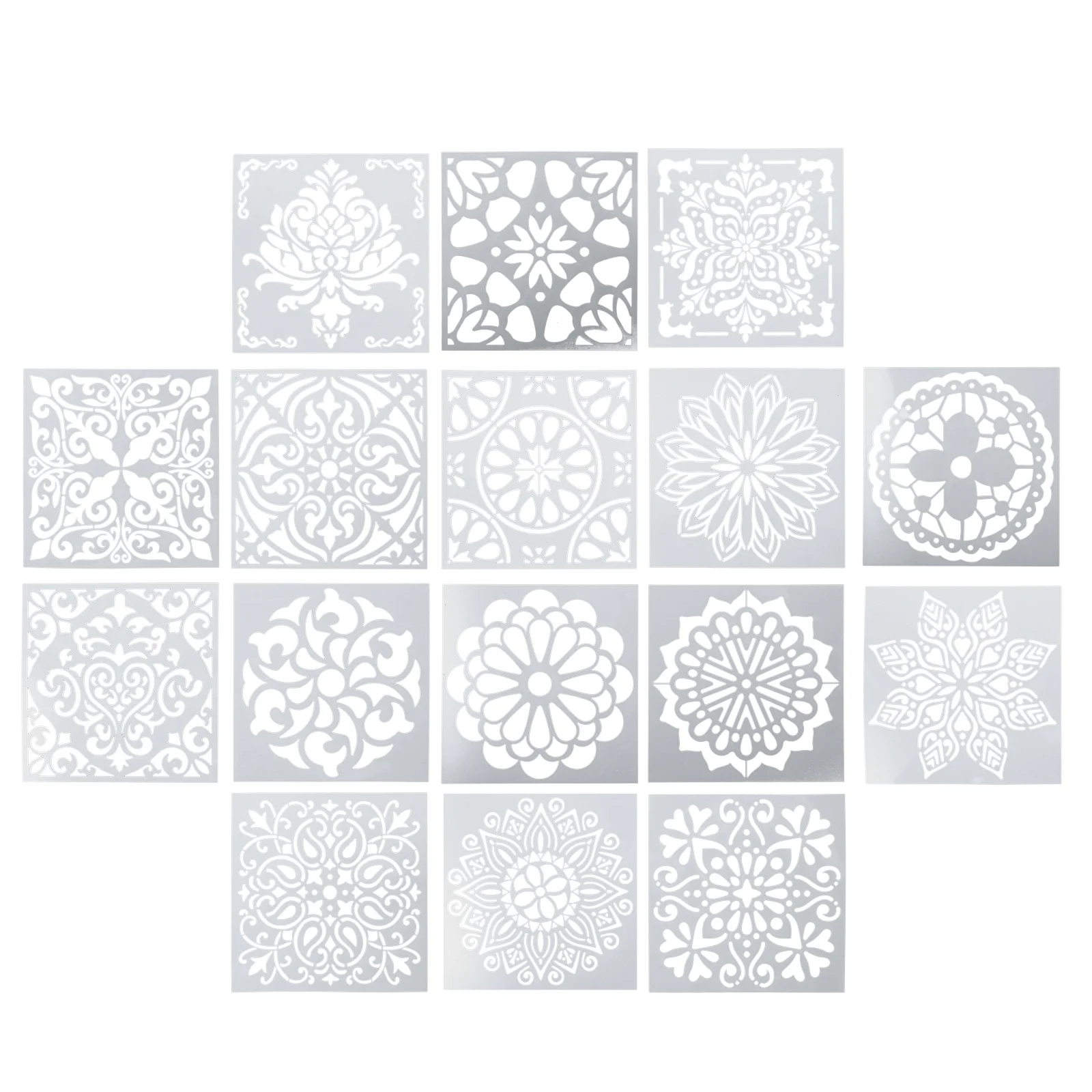 

16 Pcs Mandala Template Painting Templates Stencils Wall for Hollow Flower Molds Cake Flowers Drawing Kids Out