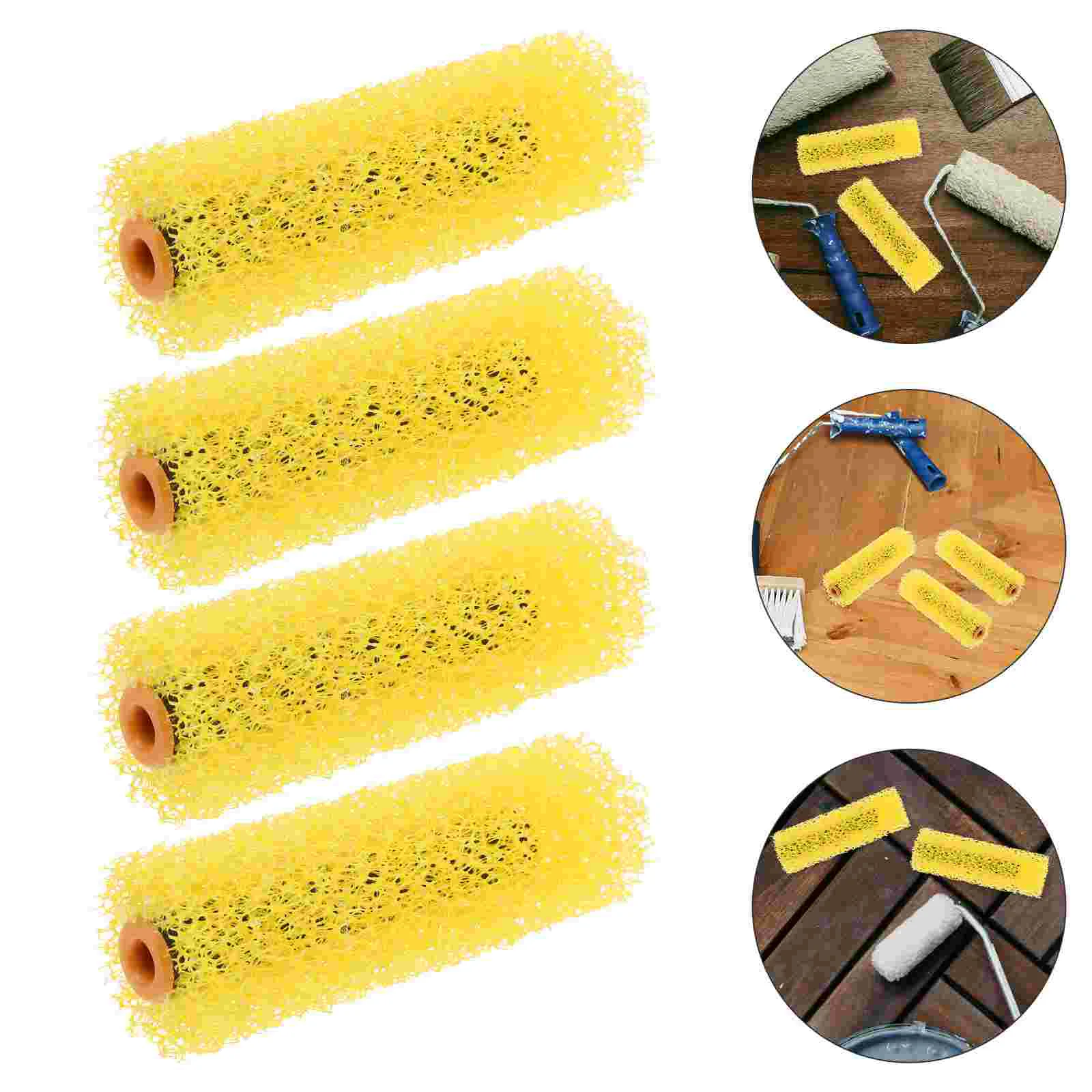 10 Stück Rollenbürste für Trockenbau, Textur, Farbe, Schaumstoff, Malerei, Decke, Hausrollen für Wände, Tablett, Schwamm, Knockdown