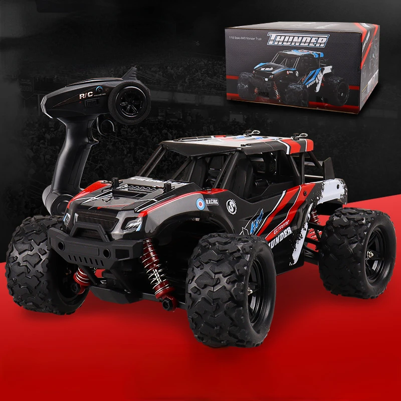 1/18 Full Scale Off-road High-speed Drift 2.4G 4WD Climbing Bigfoot Monster Toy Model RC Cars for Adults