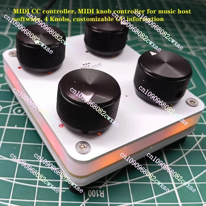 

MIDI knob controller for music host software, 4 Knobs, customizable CC information, MIDI CC controller