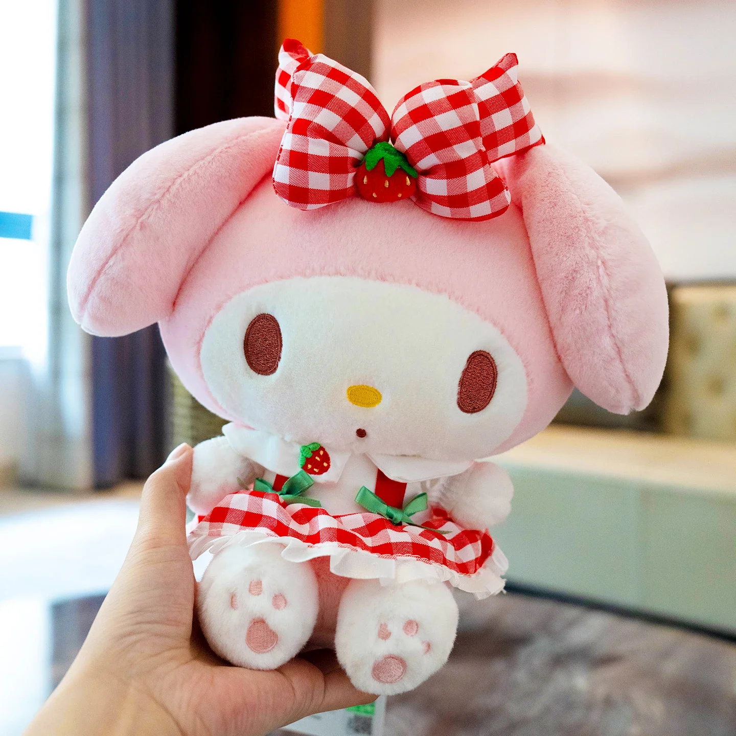 

Оригинальные плюшевые игрушки My Melody с биркой, милая мягкая аниме-кукла, приятная плюшевая игрушка My Melody, подушка, рождественские подарки для девочек