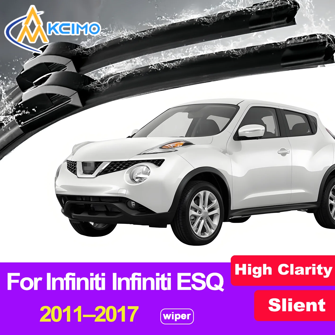 

2PCS HD Car Windscreen Wipers for Infiniti Infiniti ESQ (China) 2011-2017 Nissan Juke Front Windshield Auto Wipers Blade Accesso