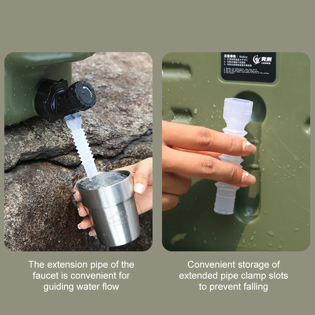 

Camping Water Container Portable Emergency Water Storage 25L with Detachable Faucet No Leakage Camping Hiking Supplies
