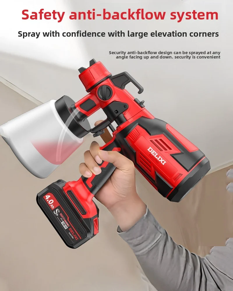 ปืนพ่นสีไฟฟ้า, ปืนพ่นสีแบตเตอรี่ลิเธียม, สีลาเท็กซ์, เครื่องพ่นสีสำหรับใช้ในบ้าน, เครื่องพ่นสีออลอินวัน