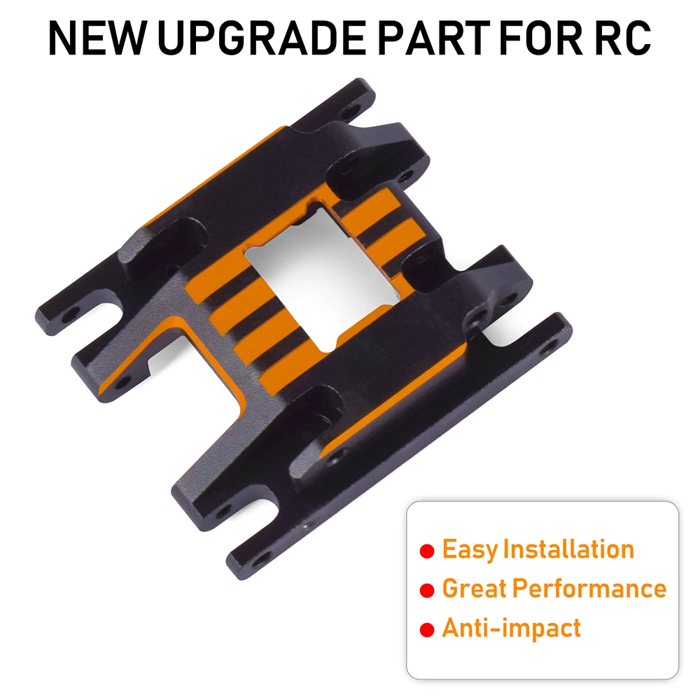 9imod Aluminum Alloy Skid Plate Transmission Mount Gearbox Base Center Frame Brace Hops Up for TRX4M 1/18 RC Crawler Car Parts