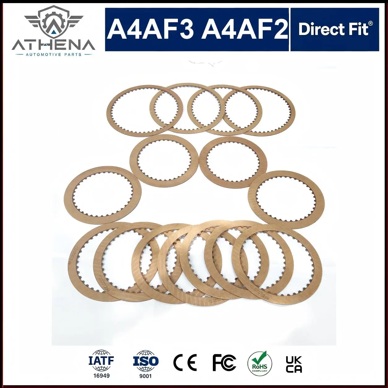 A4AF3 A4AF2 A4AF1 A4BF2 A4BF3 Transmission Clutch Friction Plate Kit Fix Slip Burn Delayed Shift Fit Hyundai Elantra 1.6L Kia