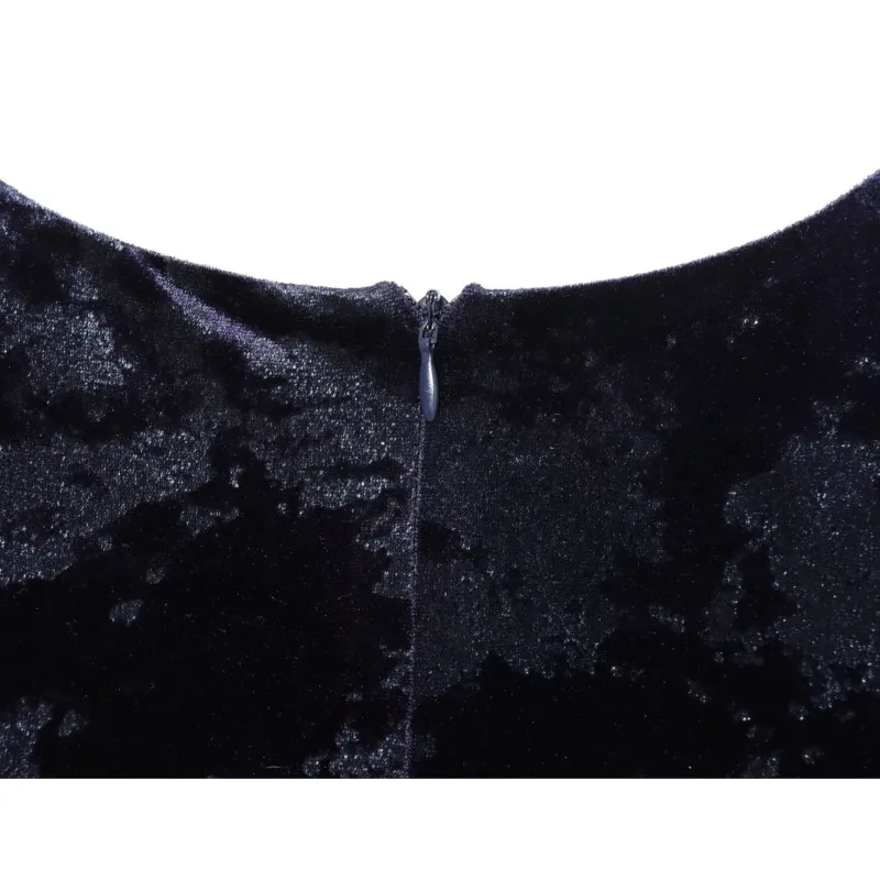 Frühling Herbst Frauen Samt Midi Kleid mit Metall Schnalle Lässig Elegante Dünne Drapierte frauen Lange Kleid Mode Weibliche Party Kleid