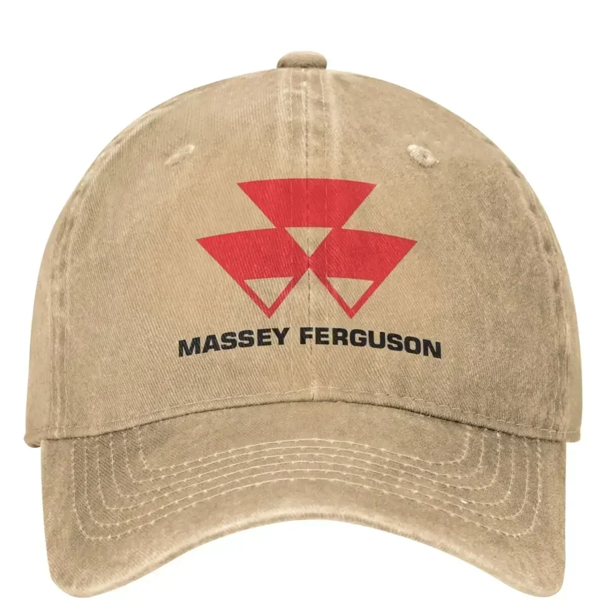 Tractor Agriculture Logo Massey Ferguson Denim Baseball Cap Hunting Camping Hip Hop Hats Summer Women Men Classic Snapback Cap