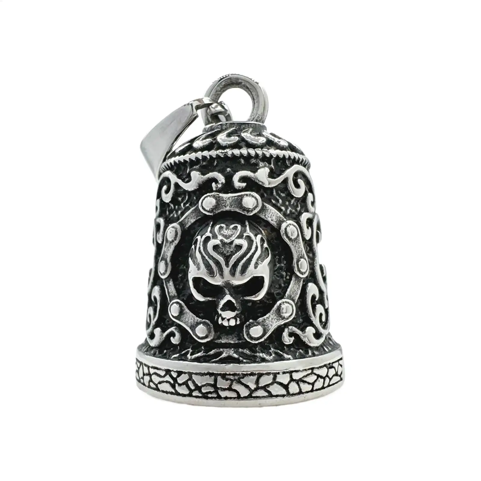 1pcs Motorcycle Bells For Men Skull Bell Key Chain For Motorcycle Weatherproof Motorbike Accessories Handmade Rider Key Chain