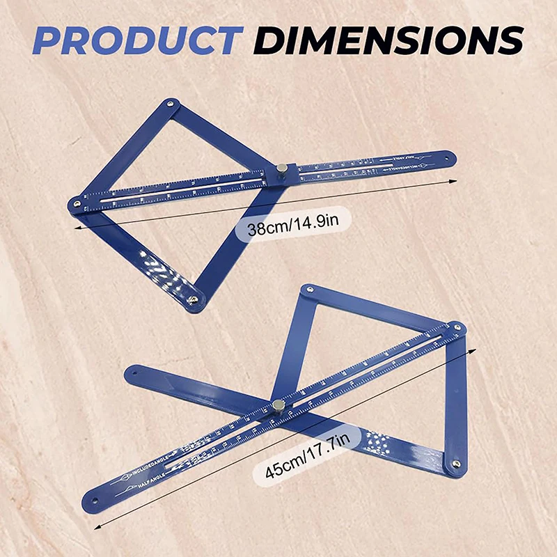 コーナーアングルファインダー 多機能分度器 スケール付きアングルファインダー マイターソーベベルゲージと木工用コーナーアングルファインダー