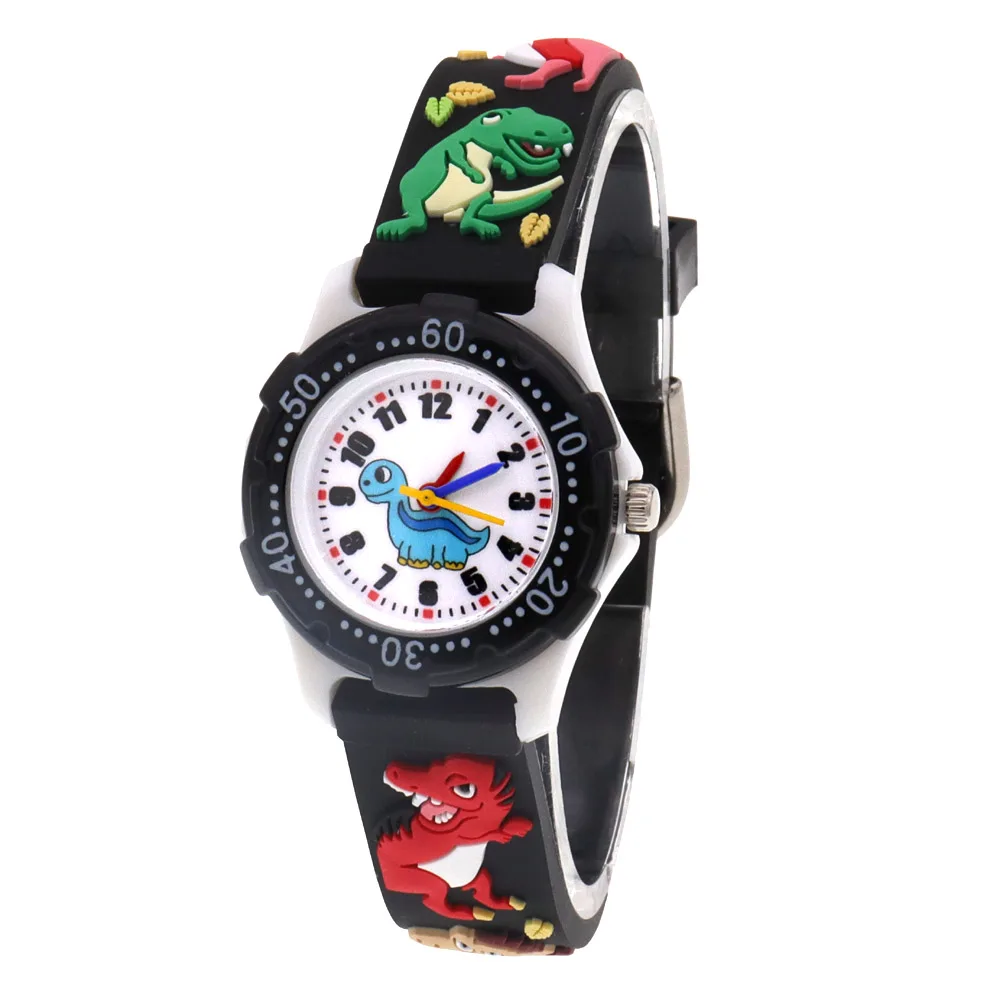 Famous Cartoon Watches Children Boys Girls Watch Kids Watches Boys Digital Watch Quartz Wristwatch Dinosaur Silicone Strap Watch