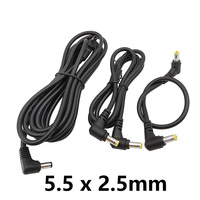 Right Angled 90 Degree 5.5 x 2.5mm Male to Male Plug DC Power Supply Cable Adapter Extension Cords Compatible with 5.5 x 2.1mm