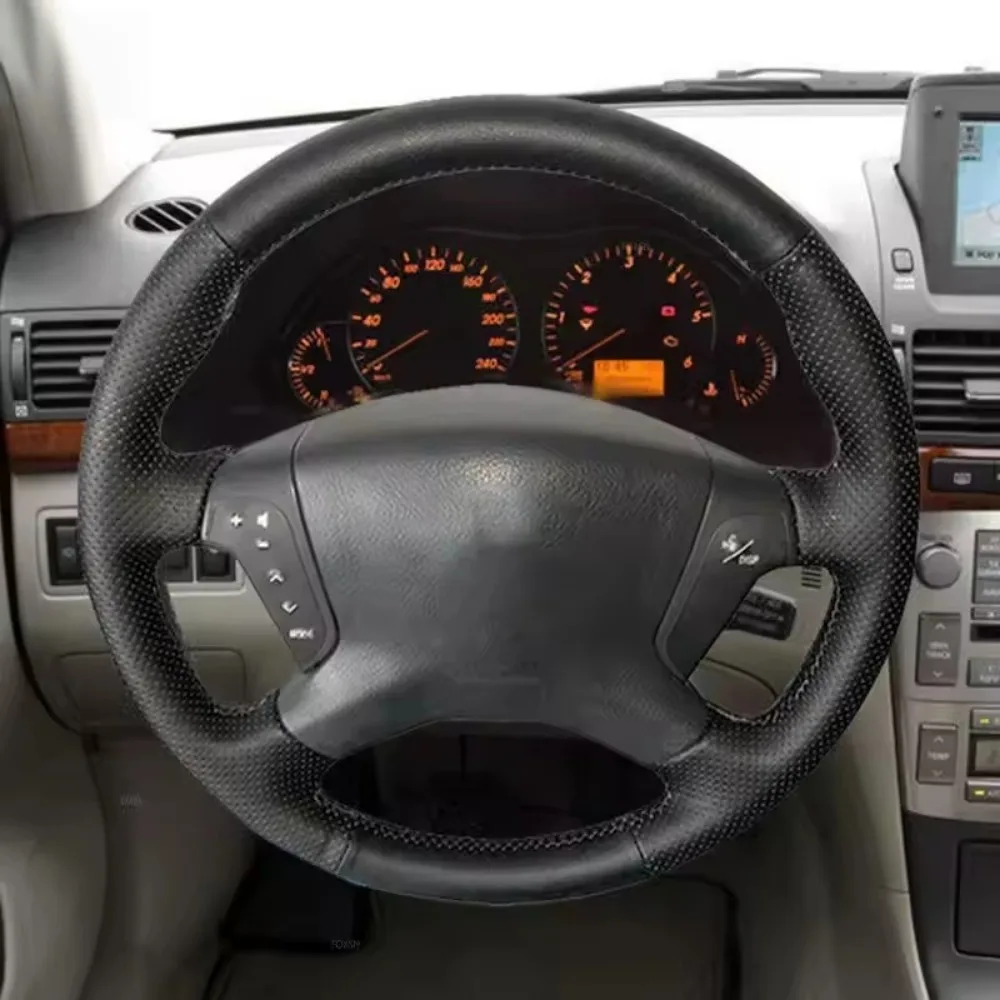 Car Interior Microfiber Leather；Artificial Leather Wear Resistant Steering Wheel For Toyota Avensis 2003 2004 2005 2006 2007 Car