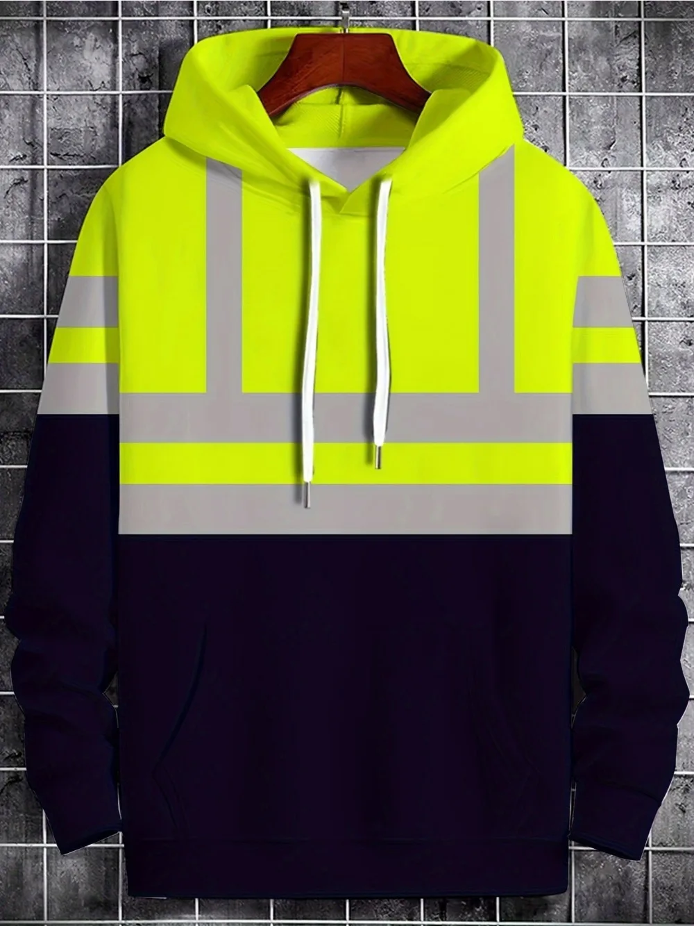 Fluorescent Green Work Clothes 3D Print Men Autumn-Winter Hooded Sweatshirt Fashion Street Casual Outdoor Sport Cosplay Clothing