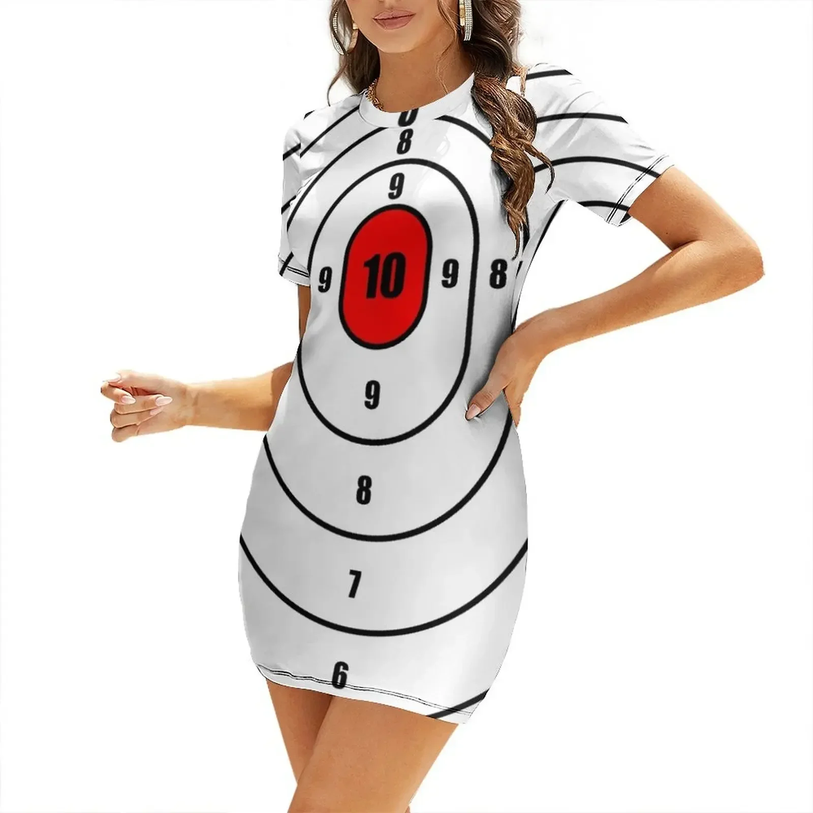

Oval shooting target Short-Sleeved Dress wedding guest dress 2026 women party dresses