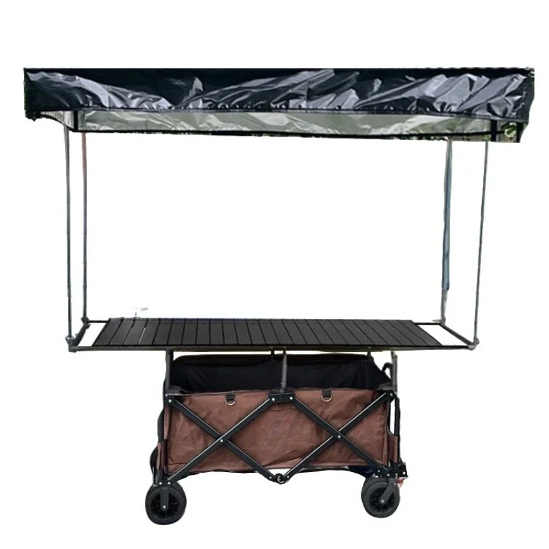 

New stall car lifting 150 * 72 large table board foldable mobile stall night market stall car with awning