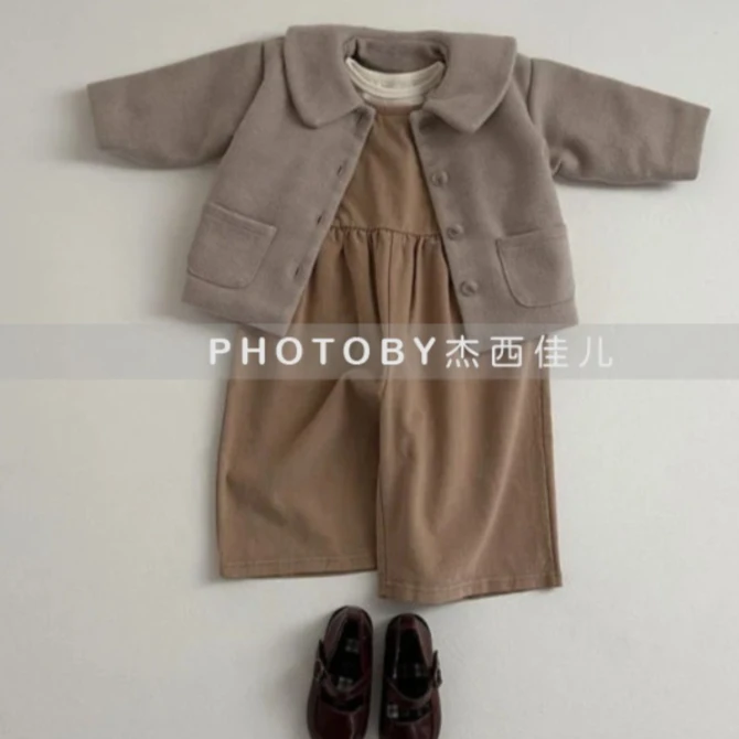 

Pants 2025 Autumn and Winter New Children's Clothing Korean Style Boys and Girls Fashion Solid Color Sleeveless Skirt Pants