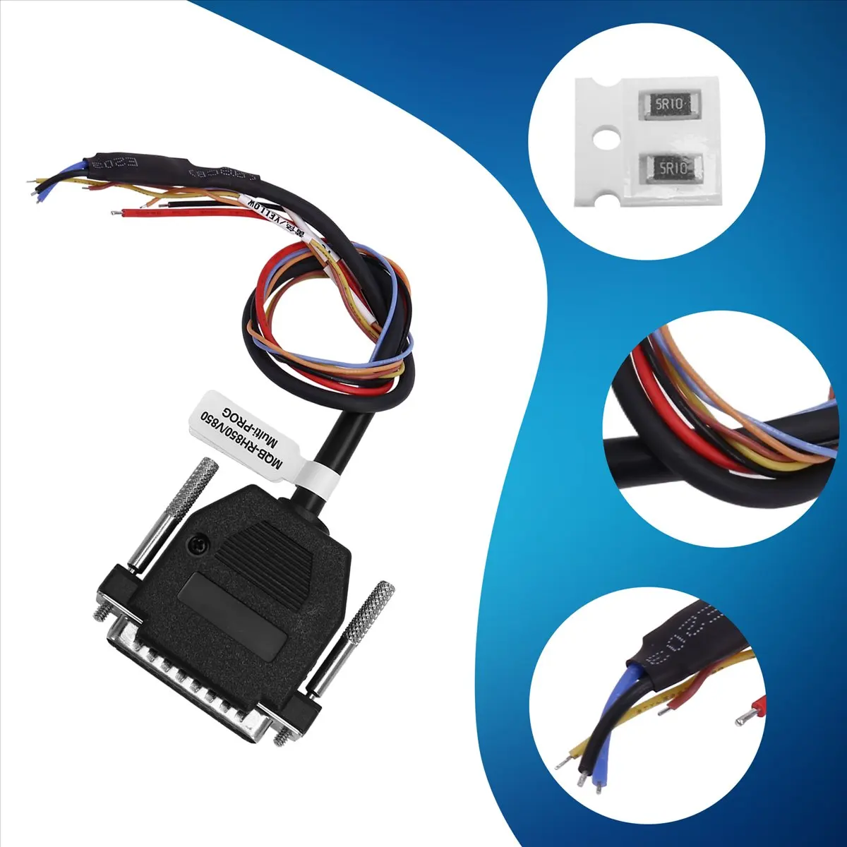 #19O VVDI XDMPR8GL MQB-RH850/V850 Adapter for MULTI-PROG,for Multi-Prog Pro-level Programmer Wire,(Plastic)