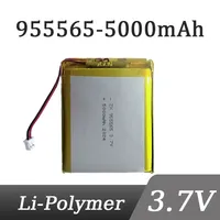 3.7V 5000mAh 955465 955565 Rechargeable Lithium Polymer Battery Li-Po for Tablet Power Bank Hand Warmers PH 2.0mm 2pin Plug