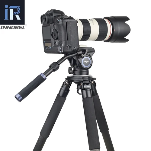 Imagen 2 del producto INNOREL-Cabezal fluido de vídeo F60/F80, trípode de cámara profesional, cabezal panorámico de arrastre fluido para cámaras DSLR, videocámaras, teleobjetivo