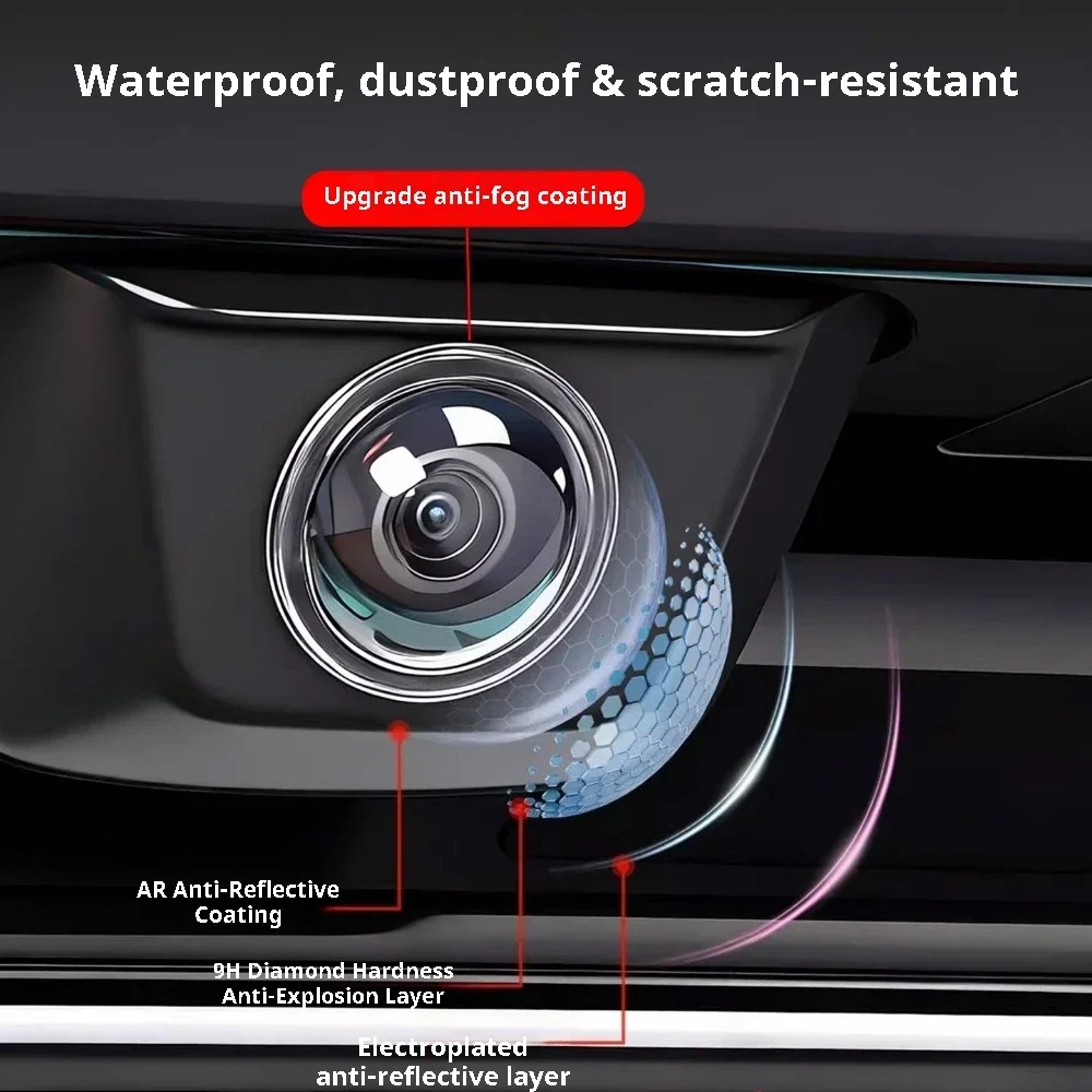 2PCS car camera lens protective cover For Peugeot 3008 E-3008 rearview reversing camera protective cover 360°camera protection view 3