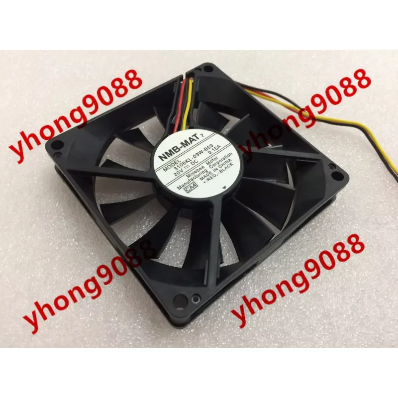 NMB-MAT 3106KL-09W-B59 CA4 DC 20V 0.15A 80x80x15mm 3-Wire Server Cooling Fan