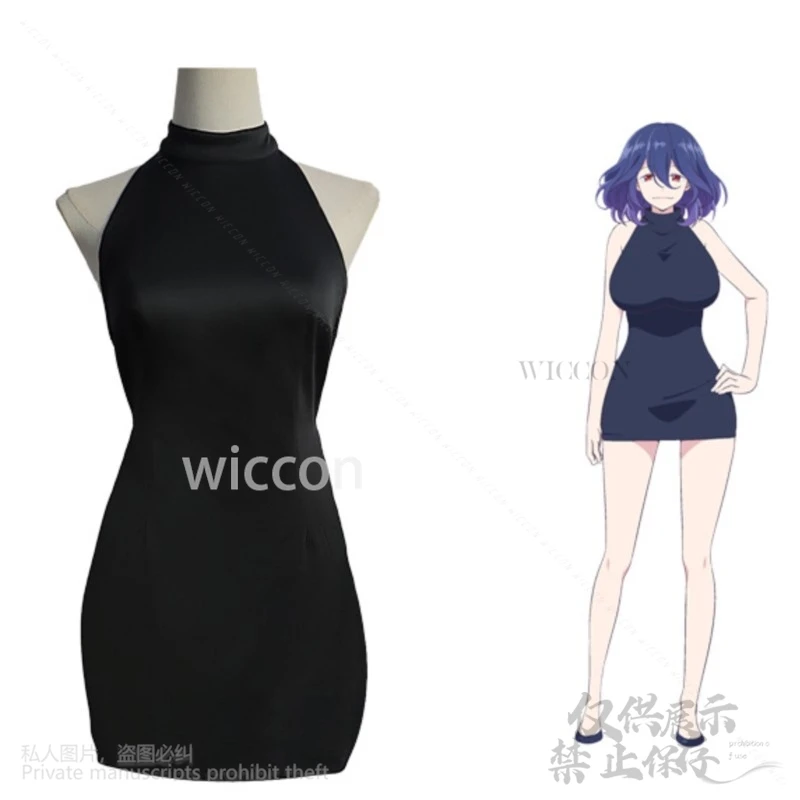 Disfraz de Anime Vermeil en oro, disfraz de Vermeil, vestido Sexy con cuello Halter y espalda descubierta, jersey sin mangas, accesorios de cuerno de cola personalizados