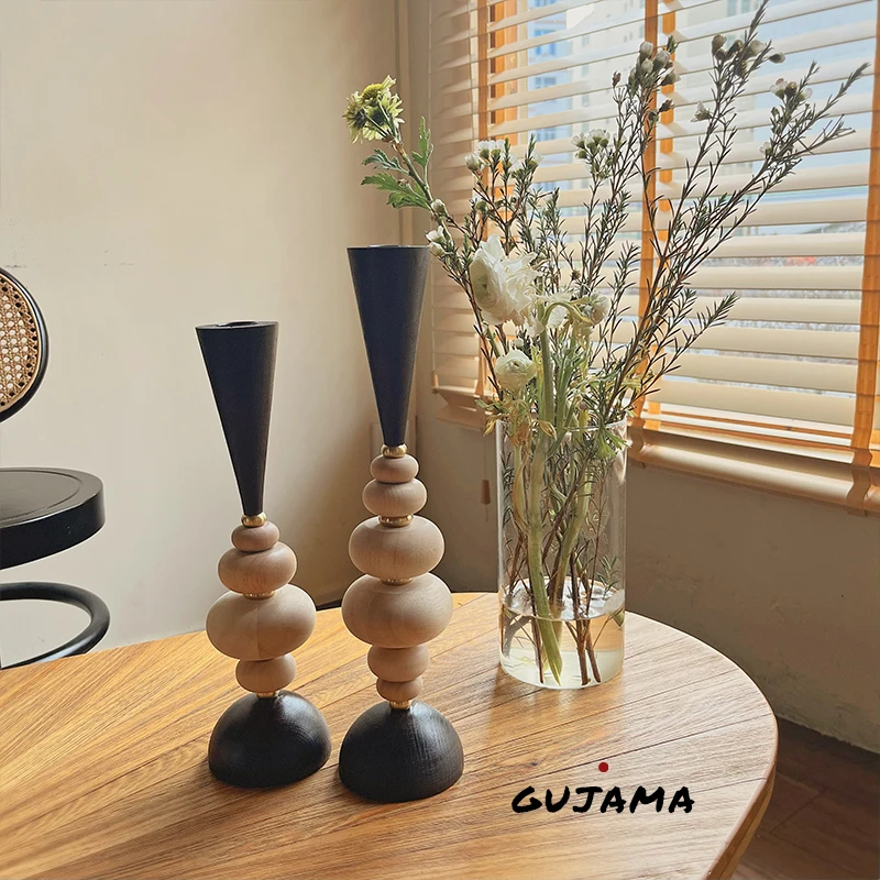 

Деревянный подсвечник середины века, деревенский декор для кафе-бара, винтажная кабина, акцент для гостиной, прочный дисплей на Instagram