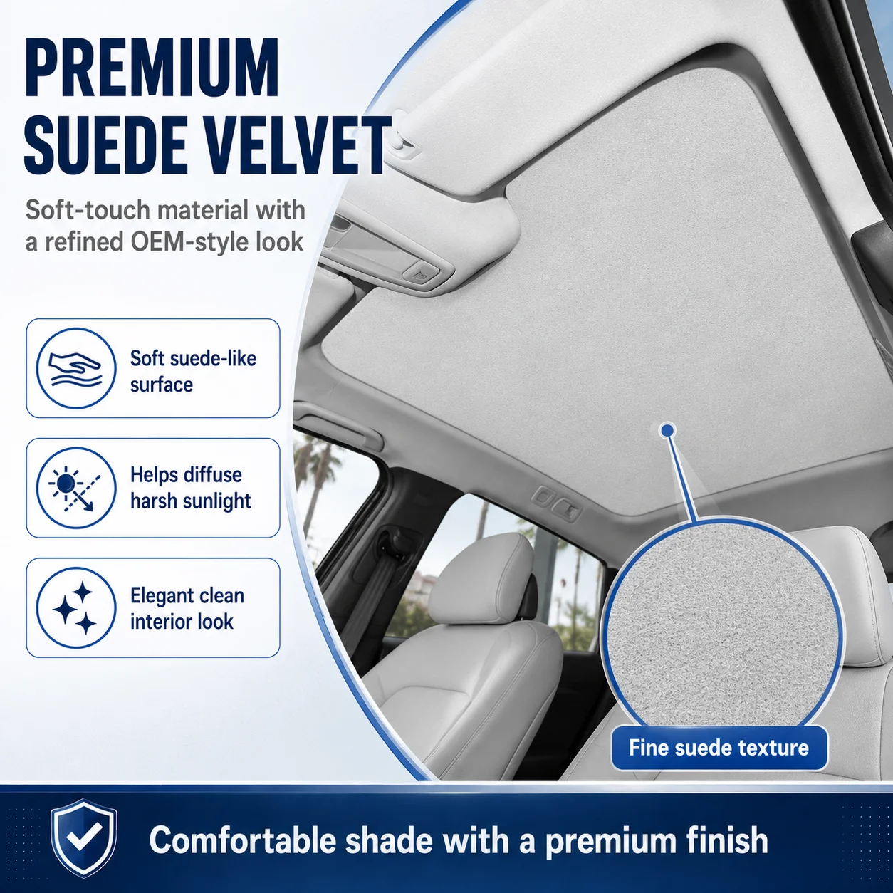Static Cling Panoramic Sunroof Sunshade UV Protection Heat Insulation For Trumpchi Empow Car Interior Accessory