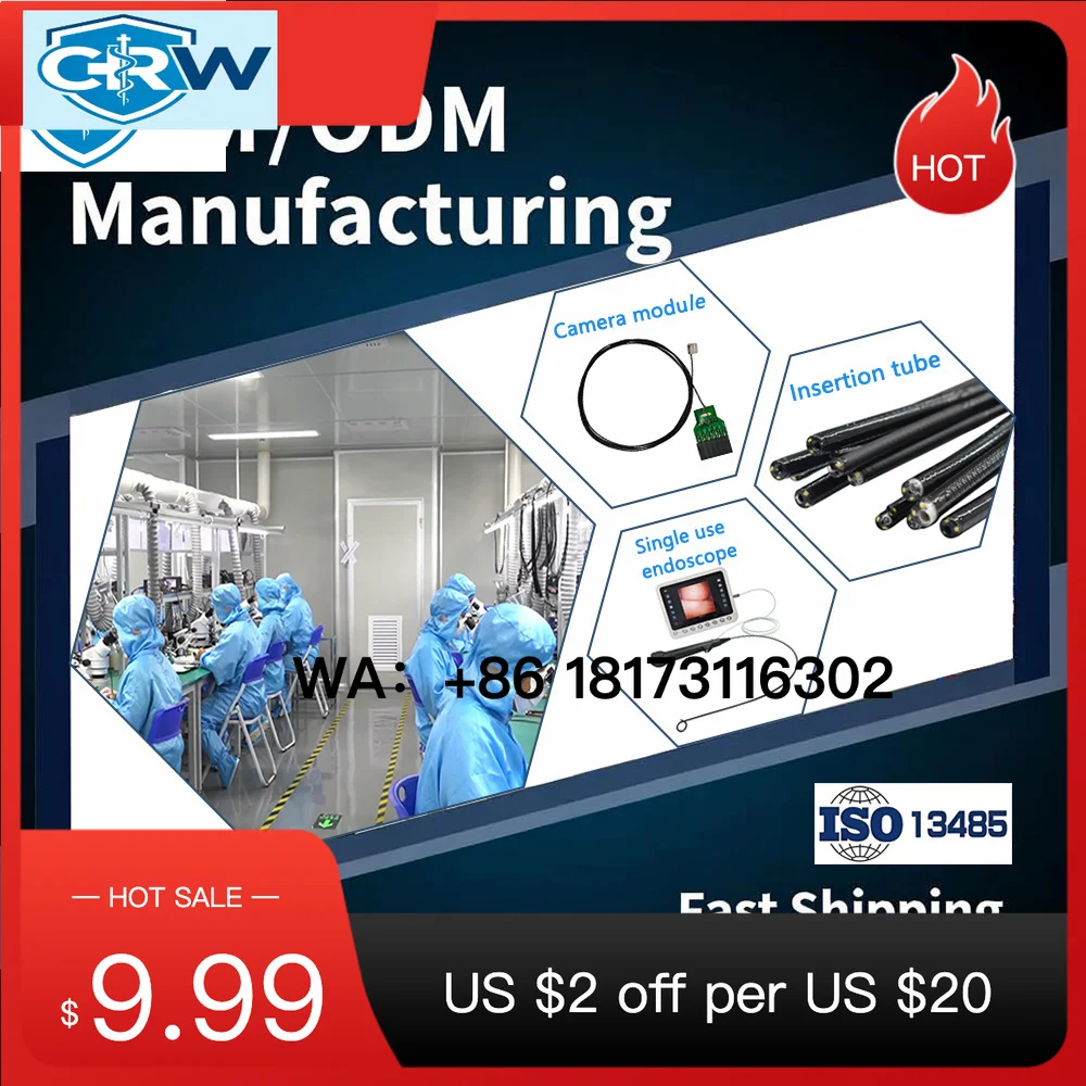 CRW Side View  Medical Cmos  Chip on Tip Factory Mini  Smallest  OEM Cable Diameter Length OEM LED Fiber  720X720P